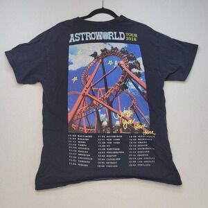 Official Astroworld Tour 2018 T-Shirt Large Travis Scott Roller Coaster